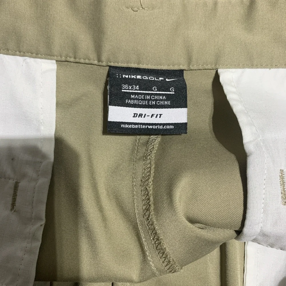 Nike‎ Dri-FIT Victory Golf Pants Chino Tan Brown 472532-235 Men's Size 36x34